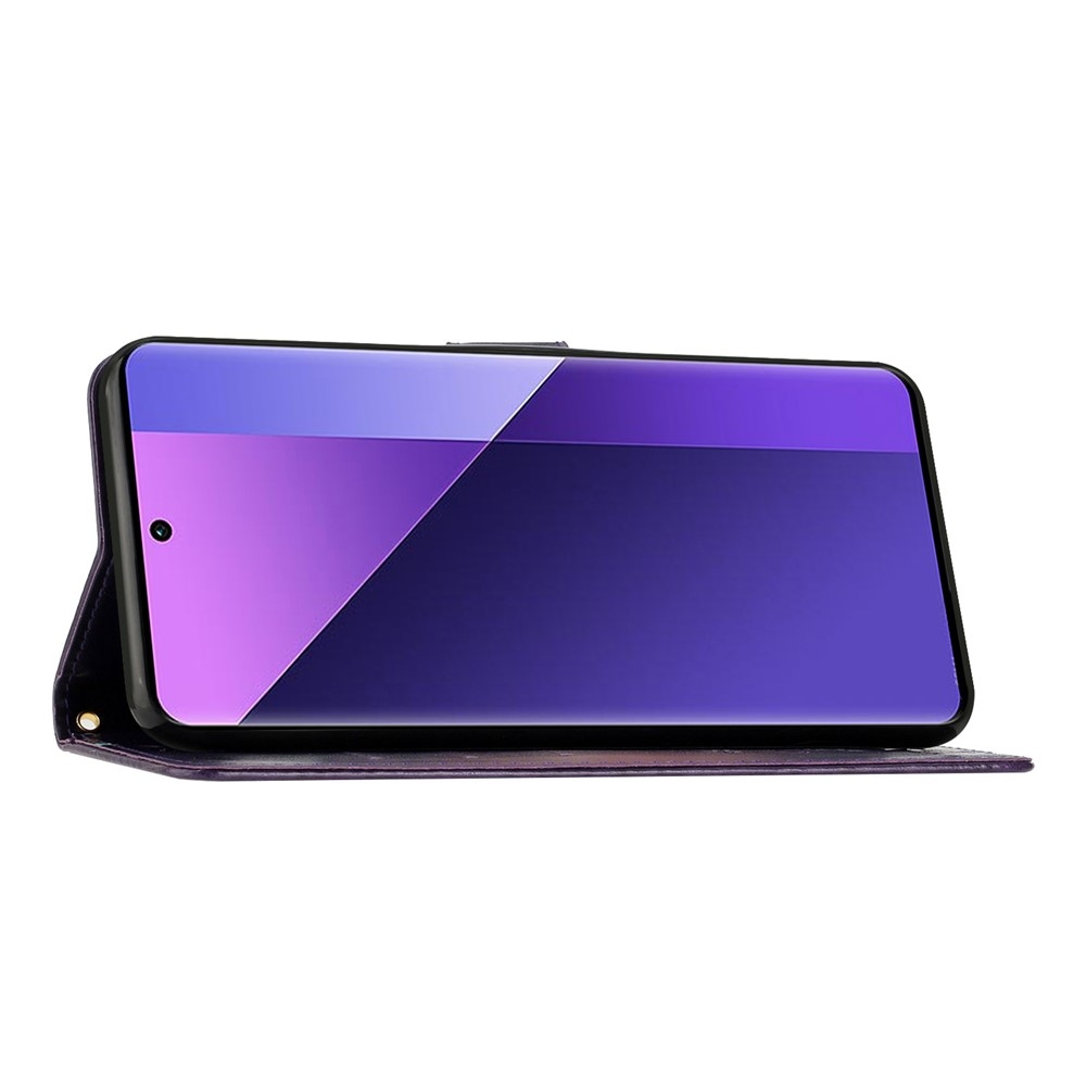 Virágok könyv tok Samsung Galaxy A57 5G - sötét lila