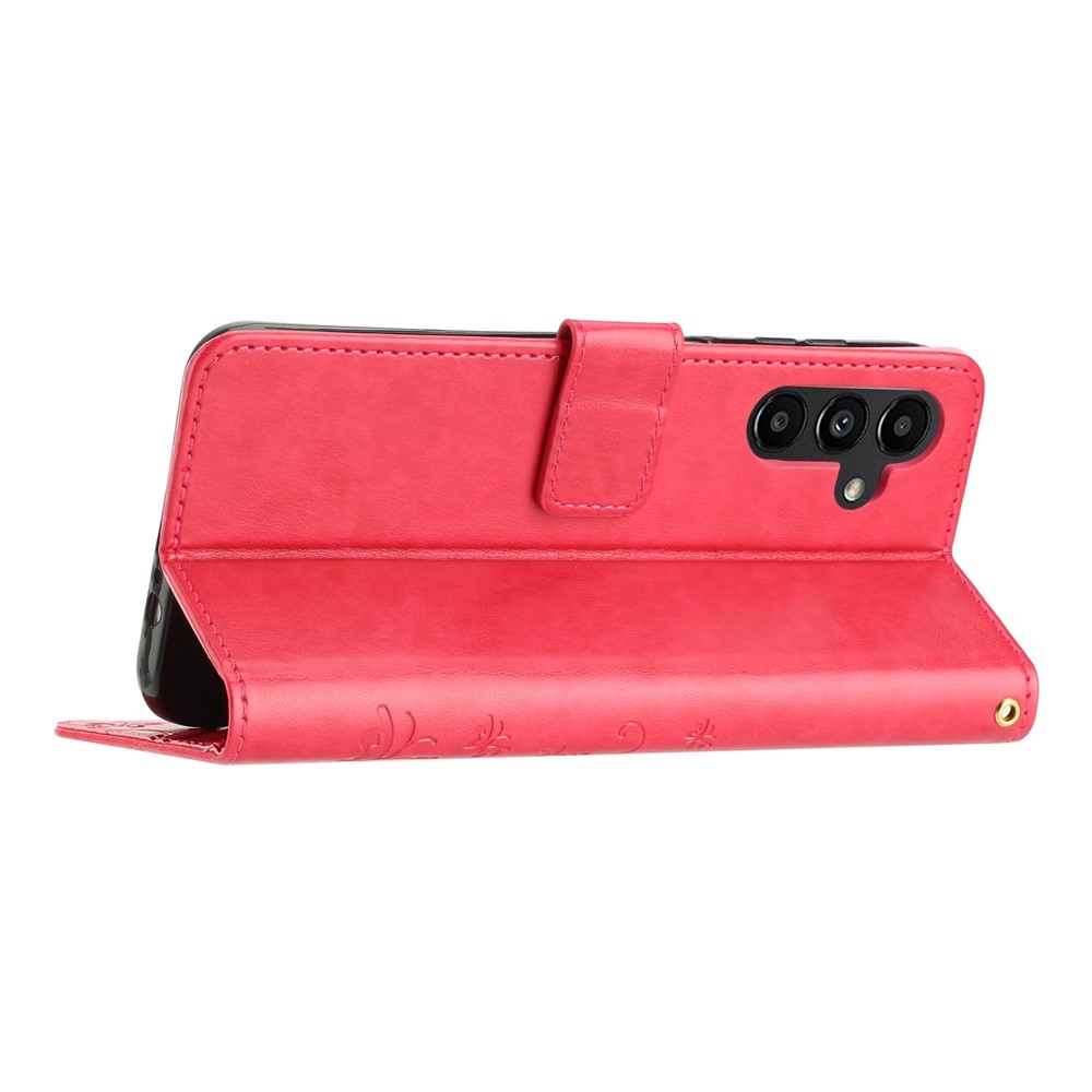 Virágok könyv tok Samsung Galaxy S26+ készülékhez - piros