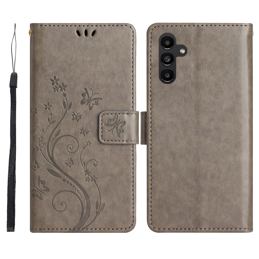 Flowers könyvformájú tok a Samsung Galaxy S26 FE-hez – szürke