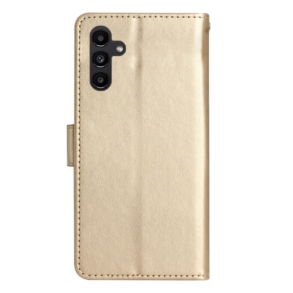 Flowers könyvformájú tok a Samsung Galaxy S26 FE-hez – arany színű