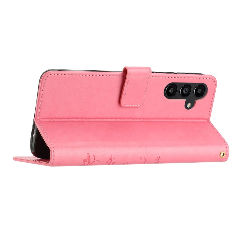 Virágok könyv tok Samsung Galaxy S26+ készülékhez - rózsaszín