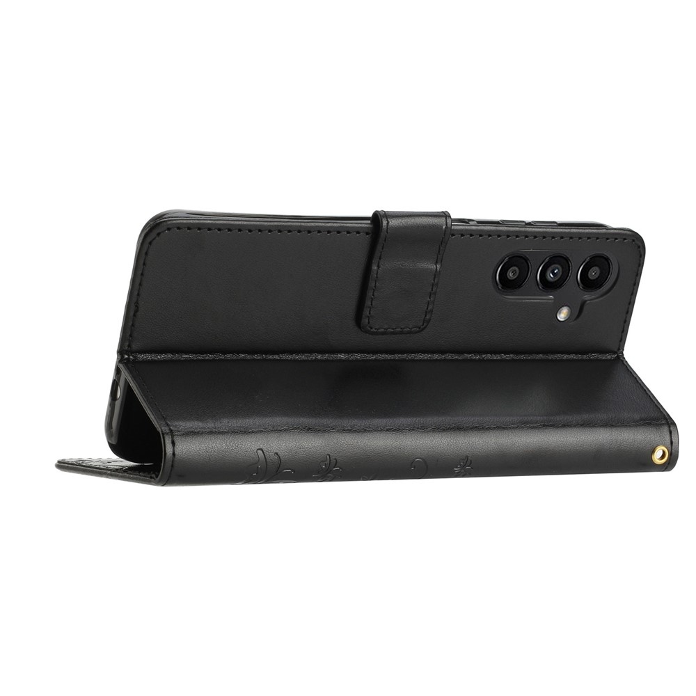 Virágok könyv tok Samsung Galaxy S26/S26 Pro készülékhez - fekete