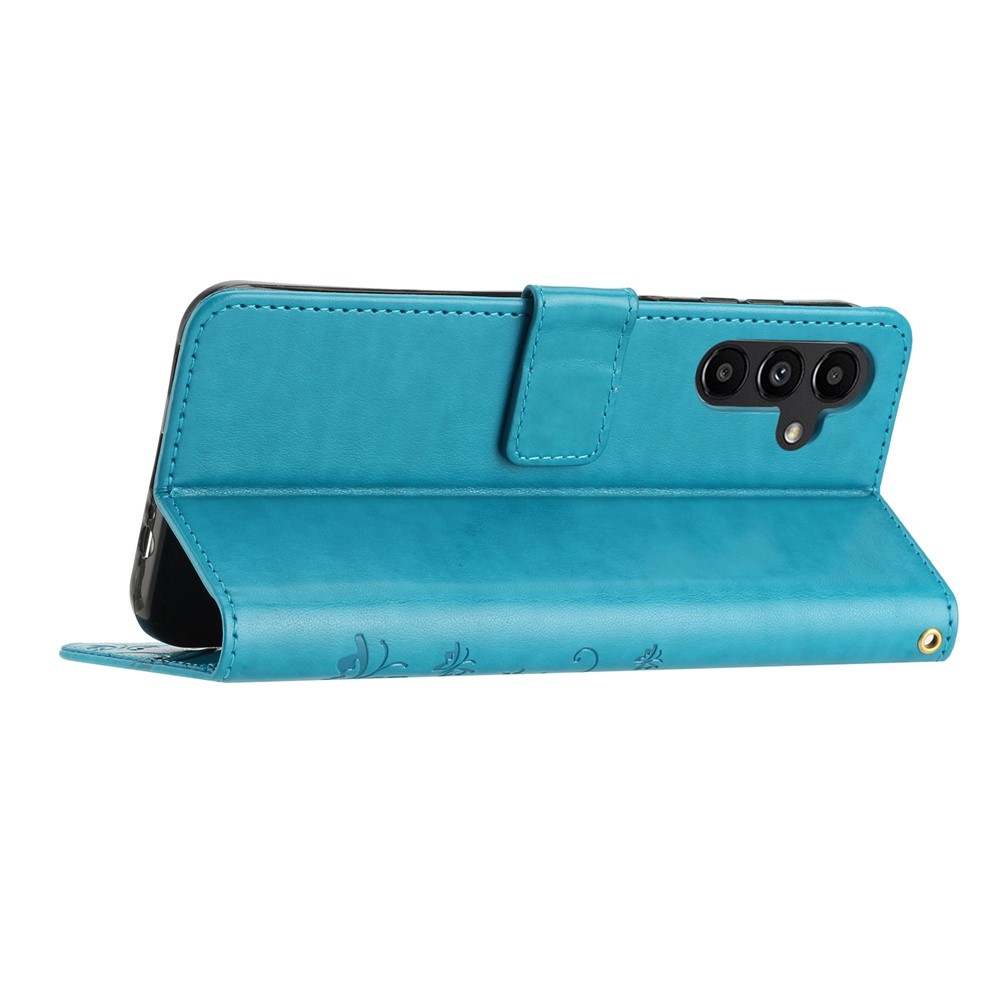 Virágok könyv tok Samsung Galaxy S26/S26 Pro készülékhez - kék