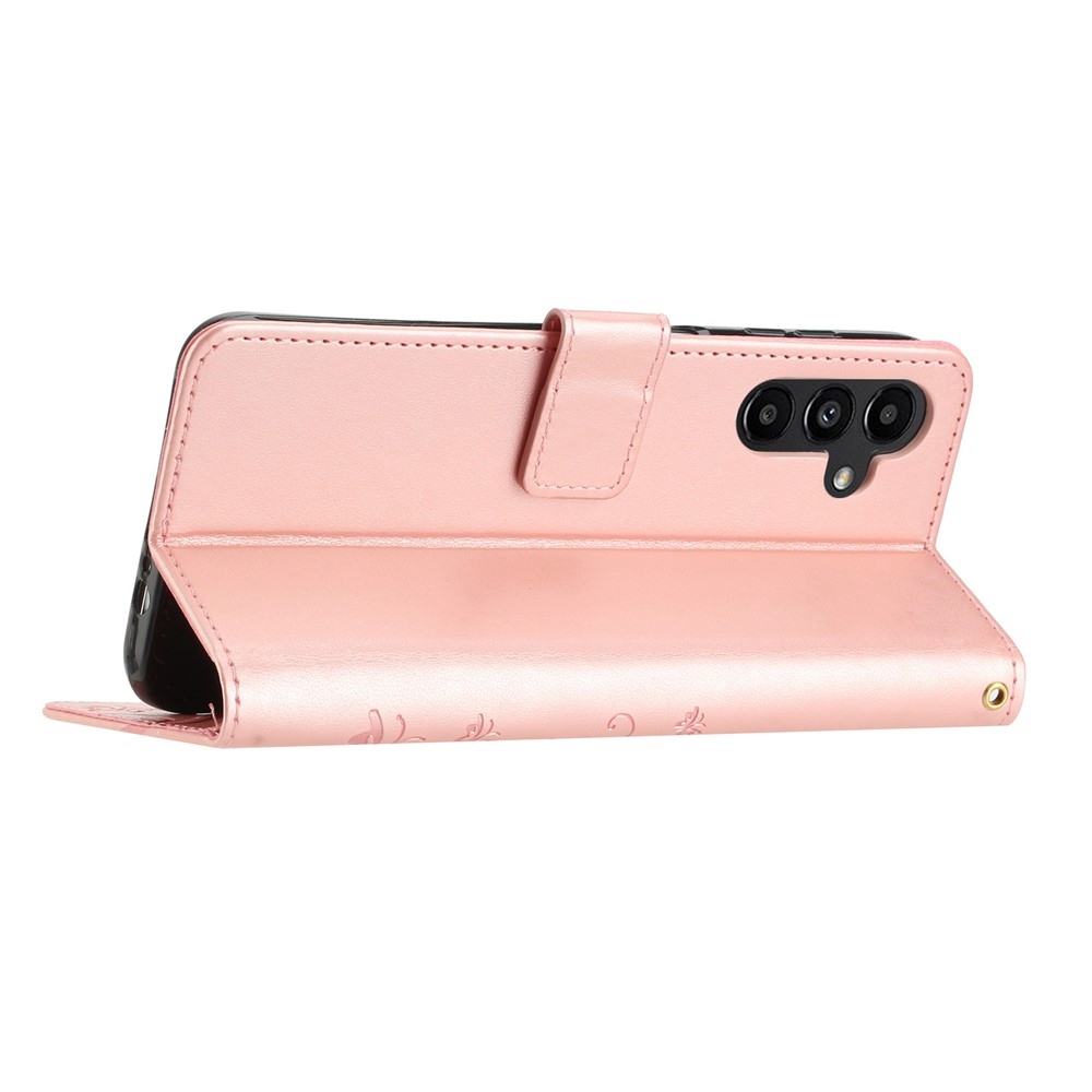 Virágok könyv tok Samsung Galaxy S26/S26 Pro készülékhez - rózsaarany