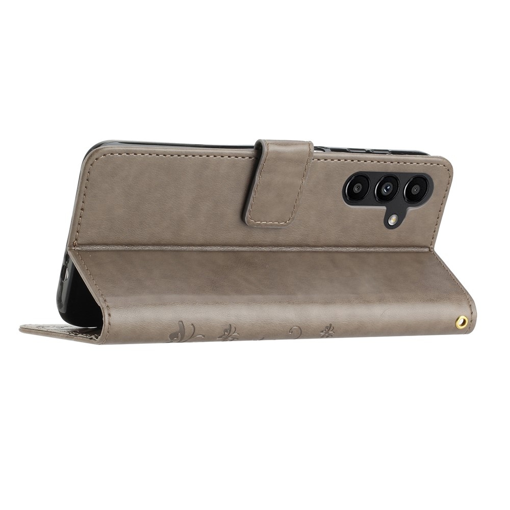 Virágok könyv tok Samsung Galaxy S26/S26 Pro készülékhez - szürke