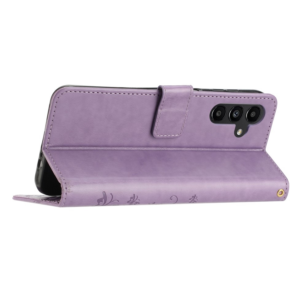 Virágok könyv tok Samsung Galaxy S26/S26 Pro készülékhez - világos lila