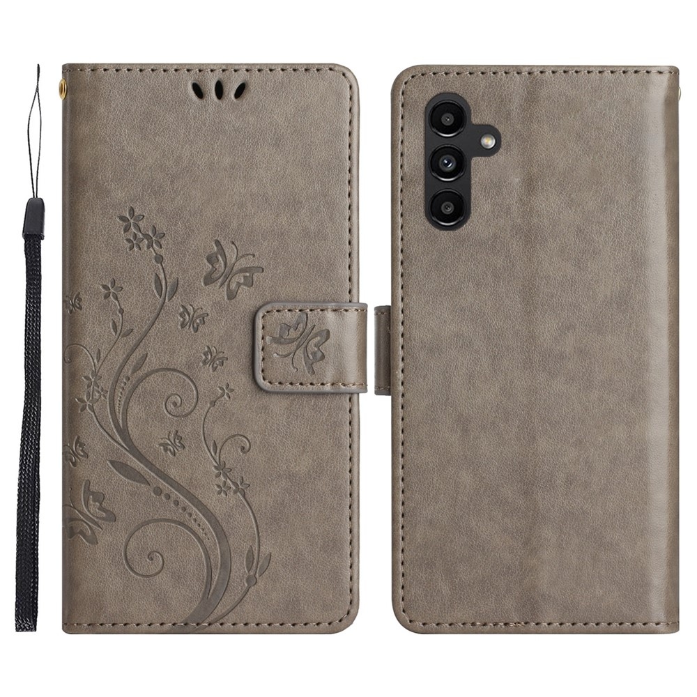 Virágok könyv tok Samsung Galaxy S26+ készülékhez - szürke