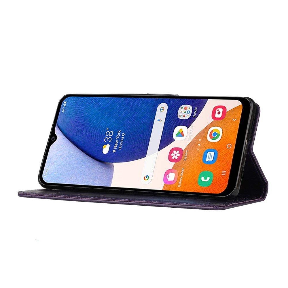 Virágok könyv tok Samsung Galaxy S26+ - sötét lila