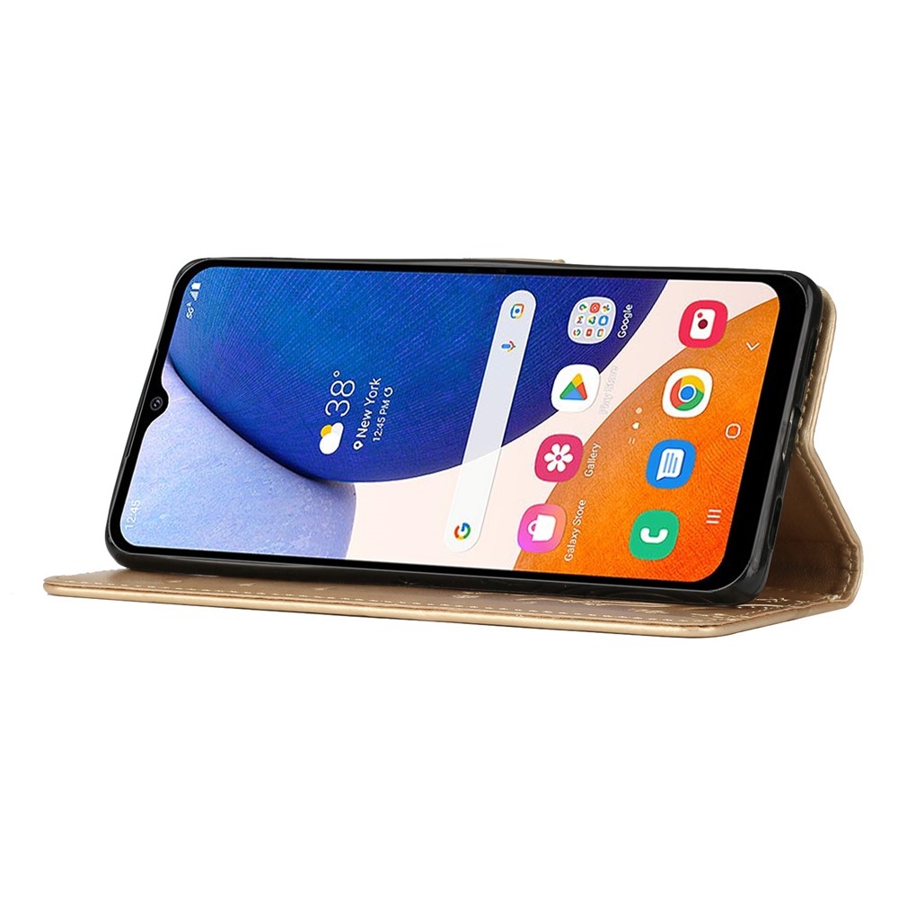 Virágok könyv tok Samsung Galaxy S26+ készülékhez - arany színben