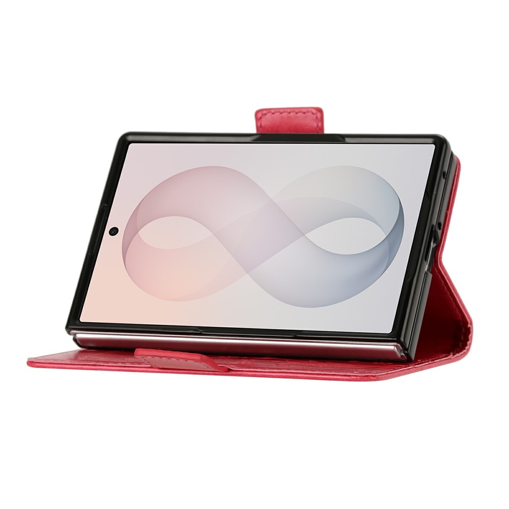 Flowers könyvformájú tok a Samsung Galaxy Z Fold8 5G-hez – piros