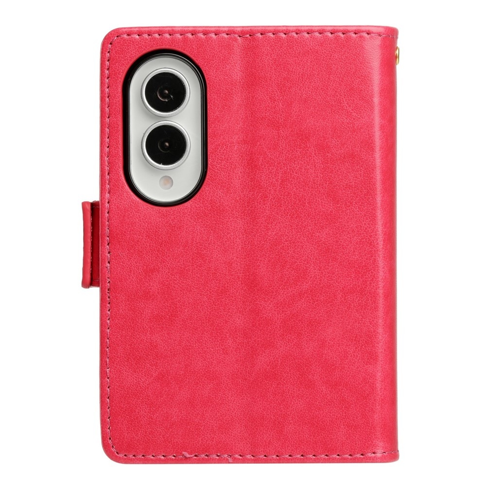 Flowers könyvformájú tok a Samsung Galaxy Z Fold8 5G-hez – piros
