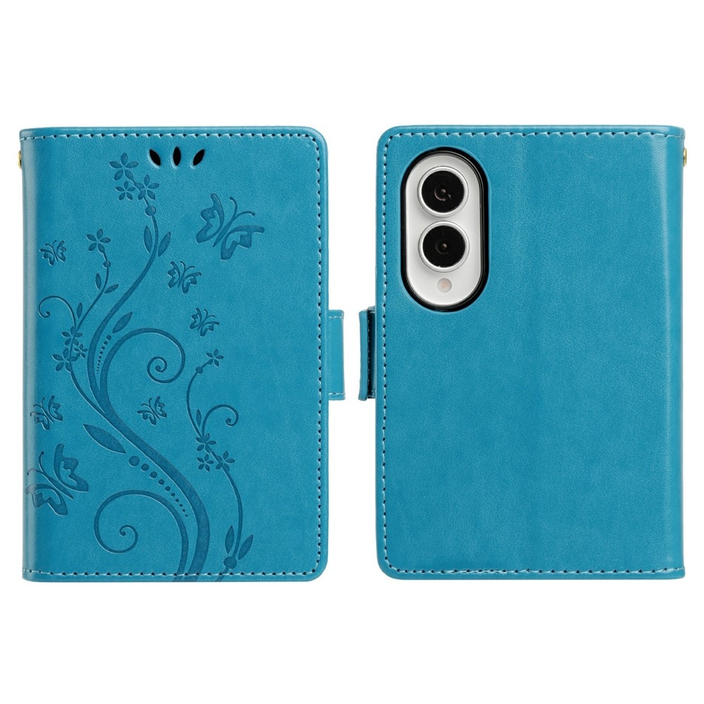 Flowers könyvhátlap a Samsung Galaxy Z Fold8 5G-hez – kék
