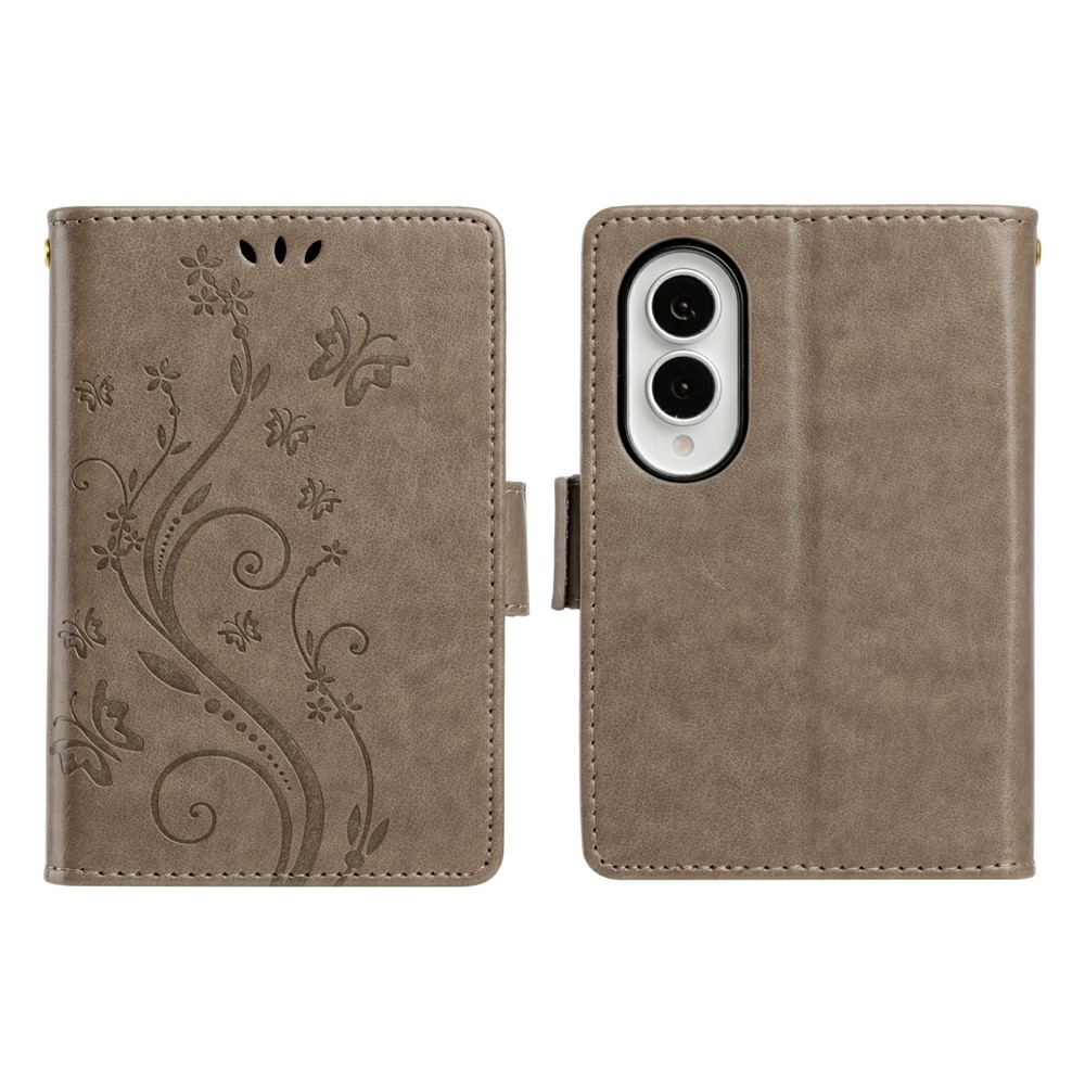 Flowers könyvformájú tok a Samsung Galaxy Z Fold8 5G-hez – szürke