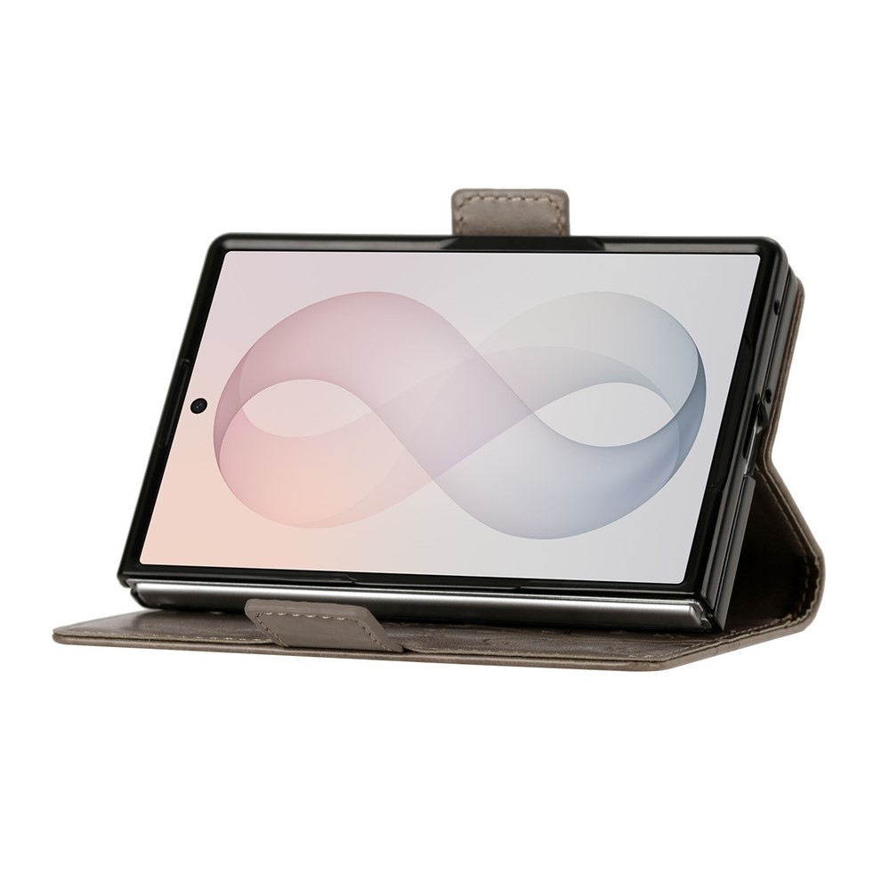 Flowers könyvformájú tok a Samsung Galaxy Z Fold8 5G-hez – szürke