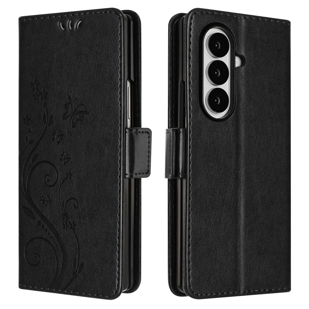 Flowers könyvformájú tok a Samsung Galaxy Z Fold8 Ultra 5G-hez – fekete