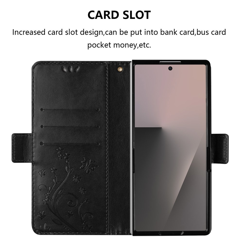 Flowers könyvformájú tok a Samsung Galaxy Z Fold8 Ultra 5G-hez – fekete