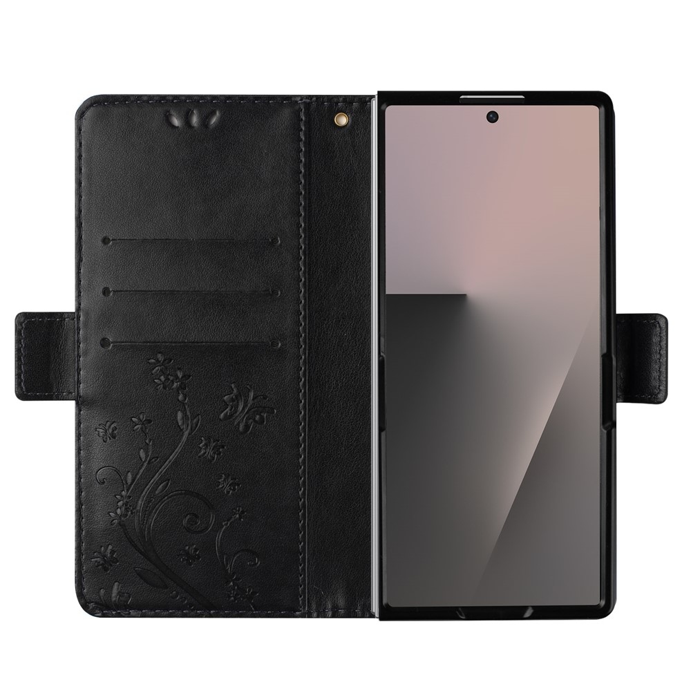Flowers könyvformájú tok a Samsung Galaxy Z Fold8 Ultra 5G-hez – fekete
