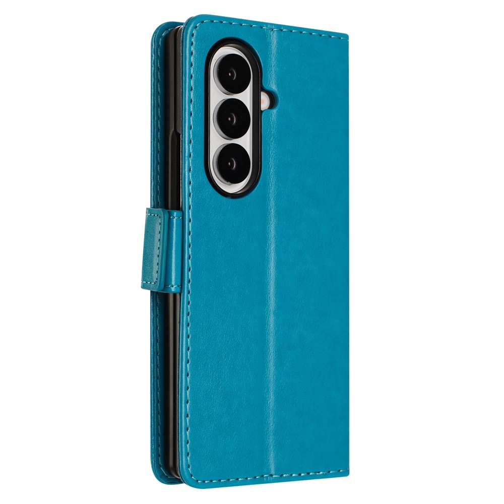 Flowers könyvformájú tok a Samsung Galaxy Z Fold8 Ultra 5G-hez – kék