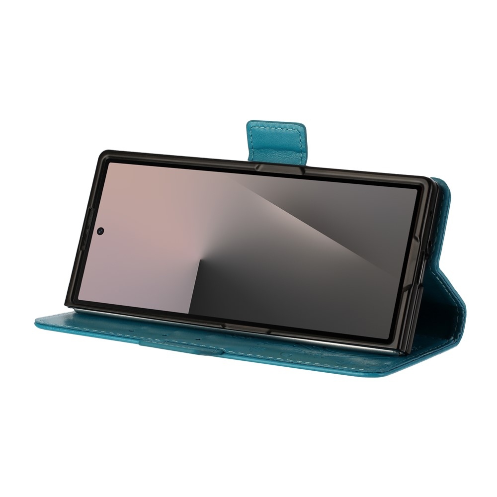 Flowers könyvformájú tok a Samsung Galaxy Z Fold8 Ultra 5G-hez – kék