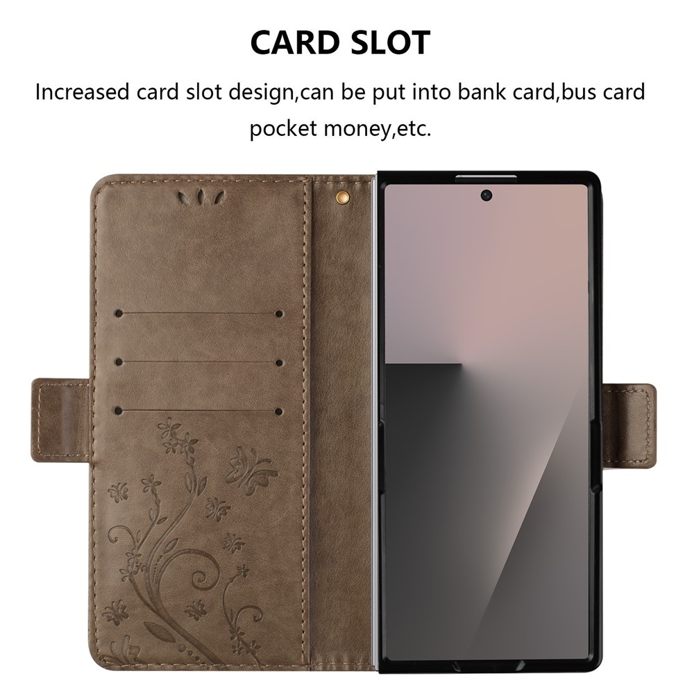 Flowers könyvformájú tok a Samsung Galaxy Z Fold8 Ultra 5G-hez – szürke