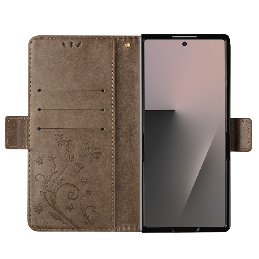 Flowers könyvformájú tok a Samsung Galaxy Z Fold8 Ultra 5G-hez – szürke