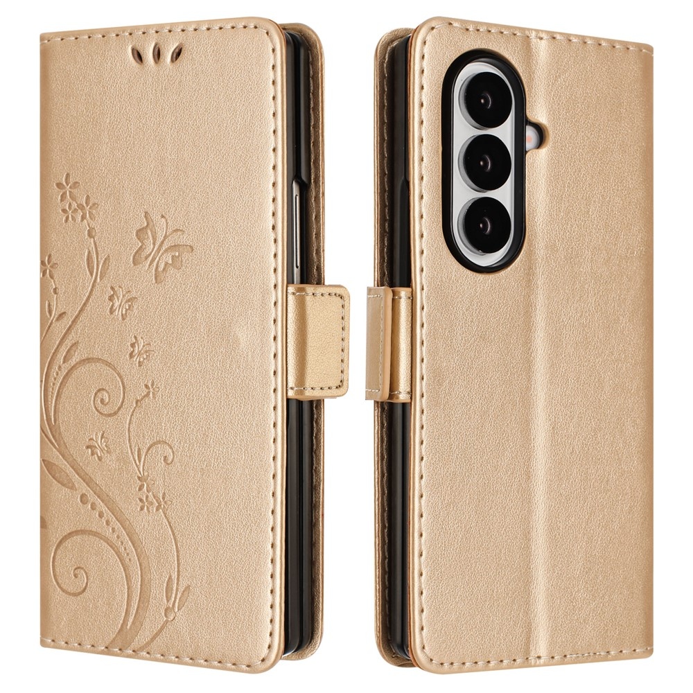 Flowers könyvformájú tok a Samsung Galaxy Z Fold8 Ultra 5G-hez – arany