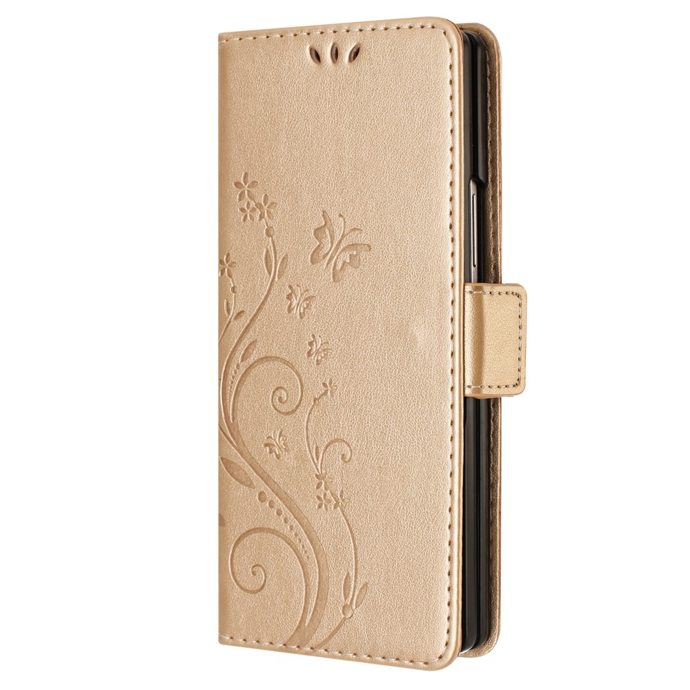 Flowers könyvformájú tok a Samsung Galaxy Z Fold8 Ultra 5G-hez – arany