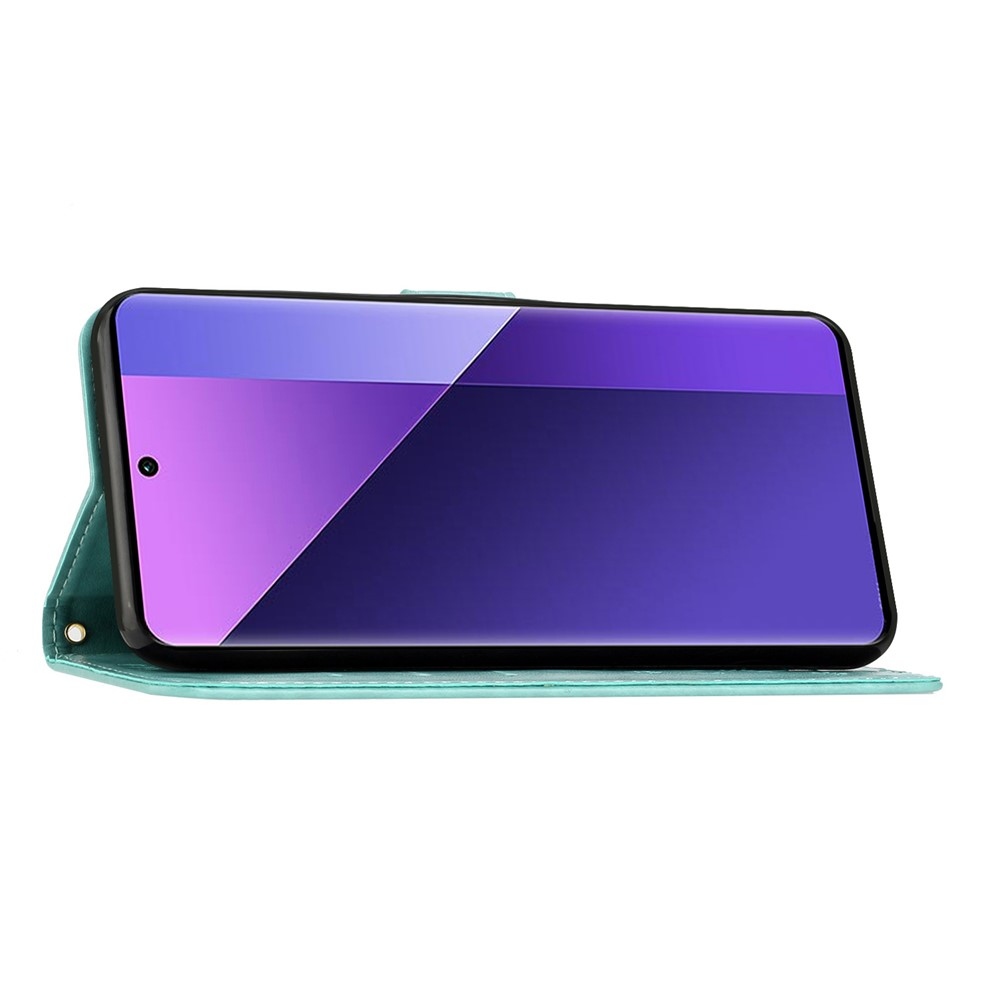 Virágok könyv tok Xiaomi 17 - teal - teal