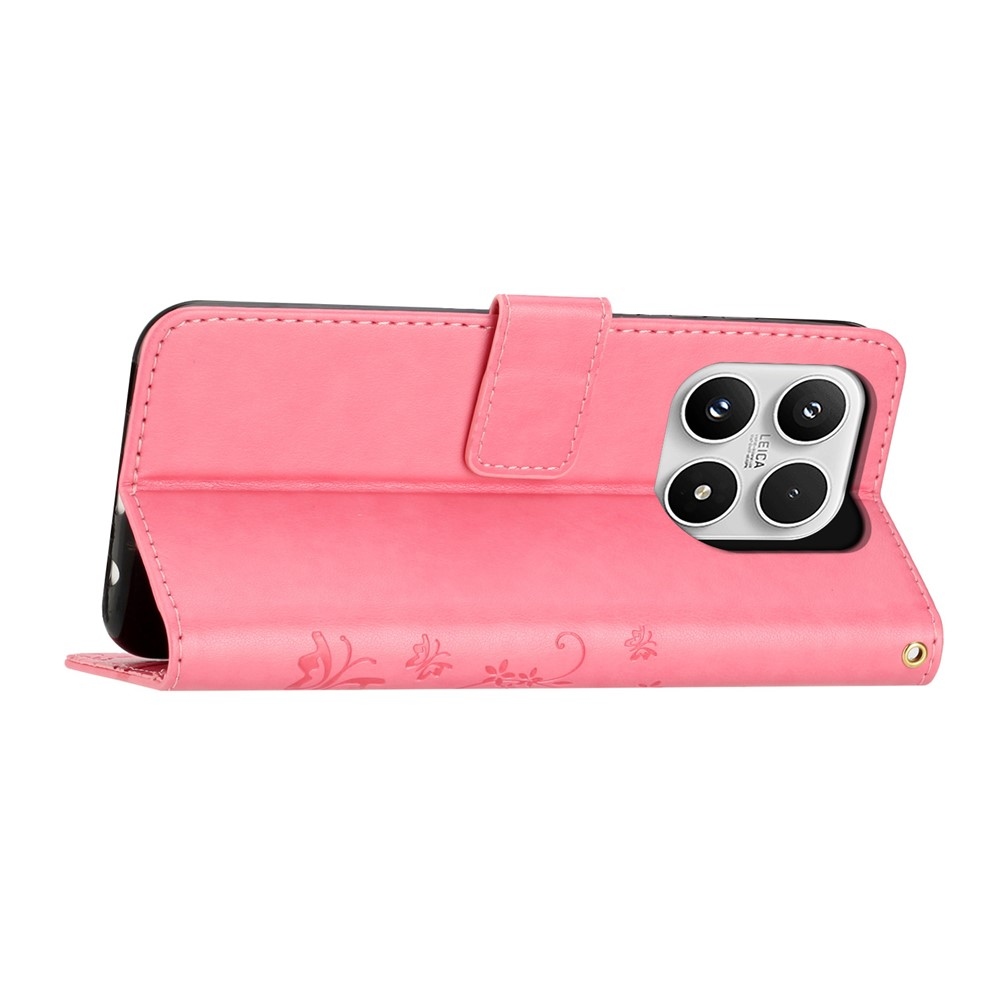 Virágok könyv tok Xiaomi 17 - rózsaszín