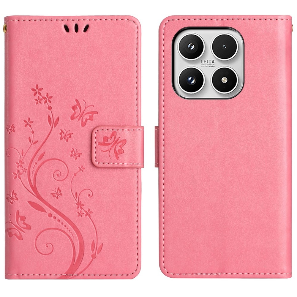 Virágok könyv tok Xiaomi 17 - rózsaszín