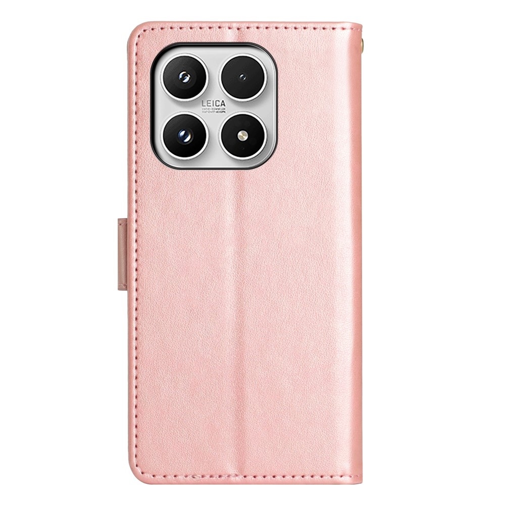 Virágok könyv tok Xiaomi 17 - rózsa arany