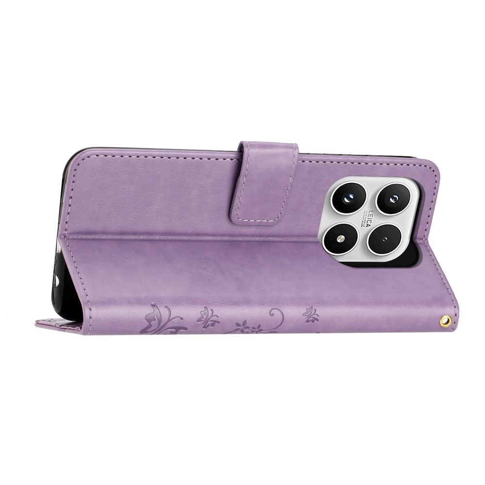 Virágok könyv tok a Xiaomi 17-hez - világos lila