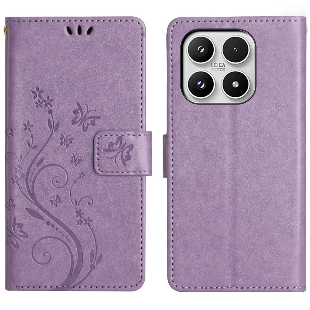 Virágok könyv tok a Xiaomi 17-hez - világos lila