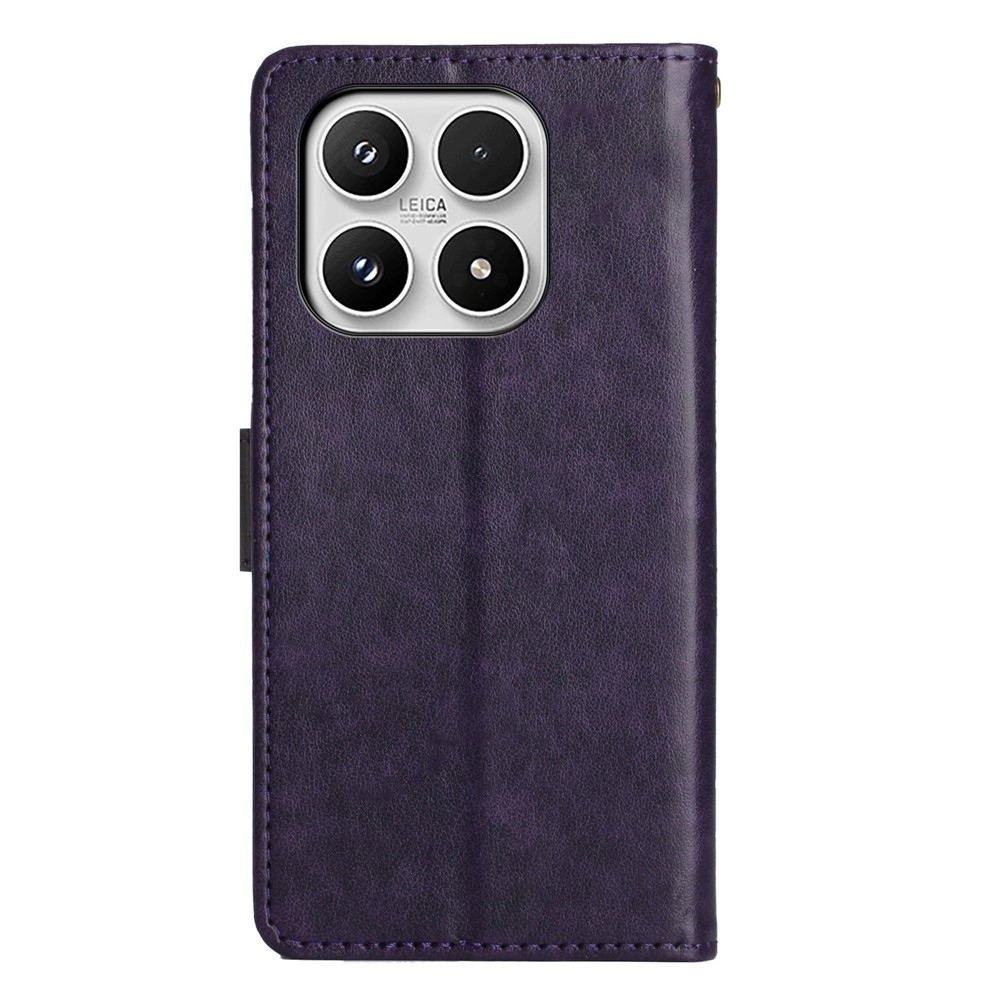 Virágok könyv tok Xiaomi 17 - sötét lila