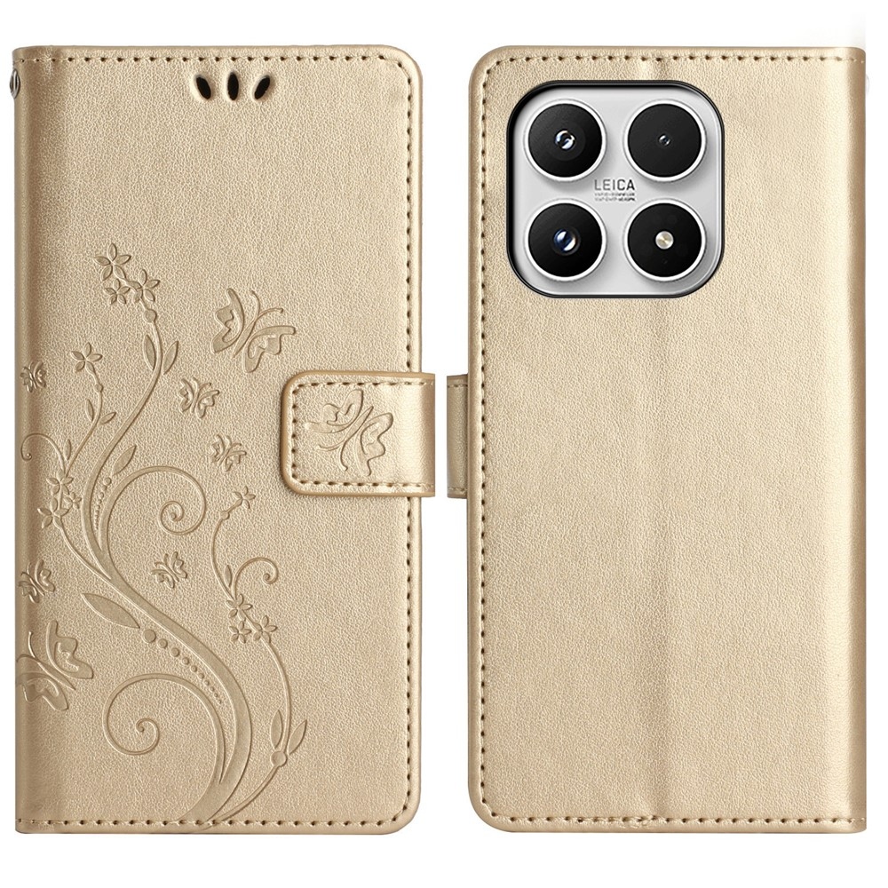 Virágok könyv tok Xiaomi 17 - arany