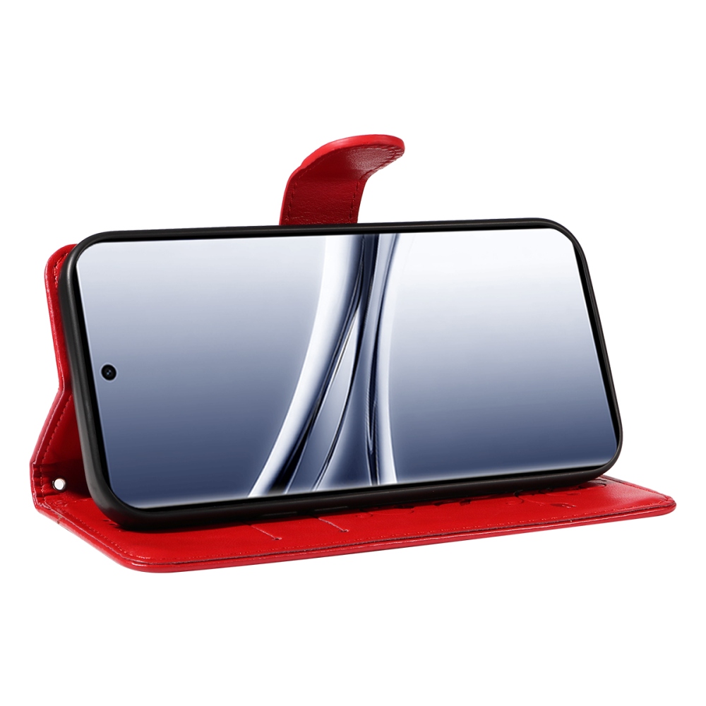 Virágok könyv tok Xiaomi Poco M8 5G/Redmi Note 15 5G/Note 15 4G - piros