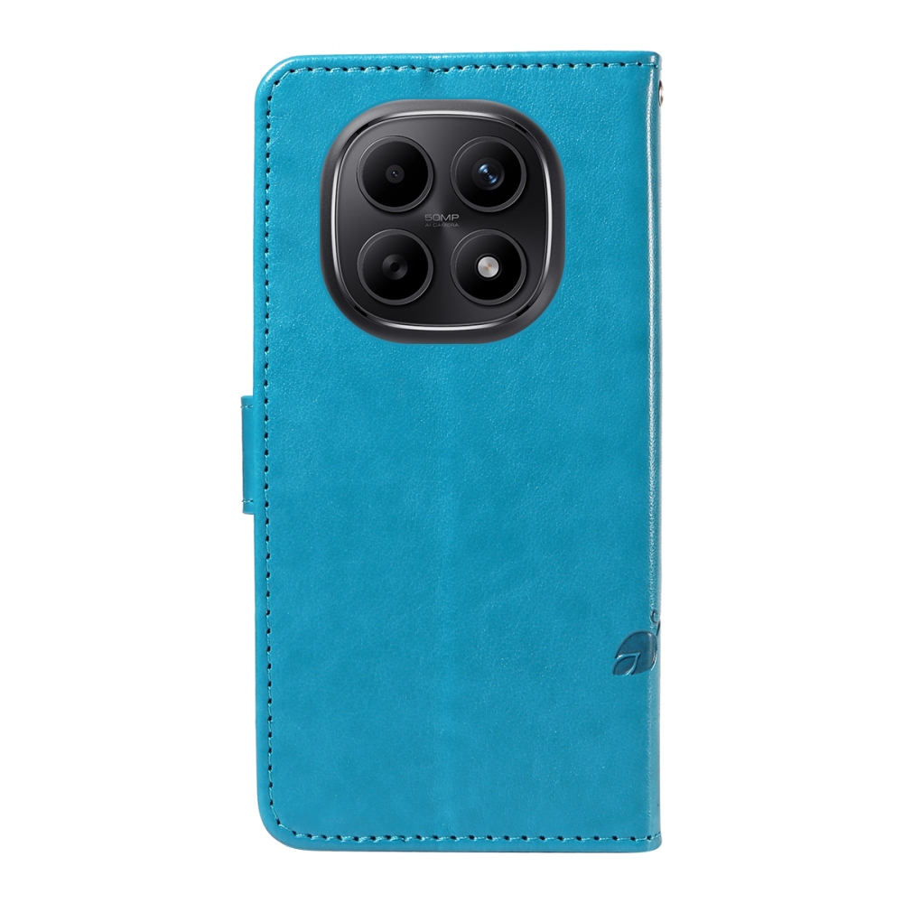 Virágok könyv tok Xiaomi Poco M8 5G/Redmi Note 15 5G/Note 15 4G - kék