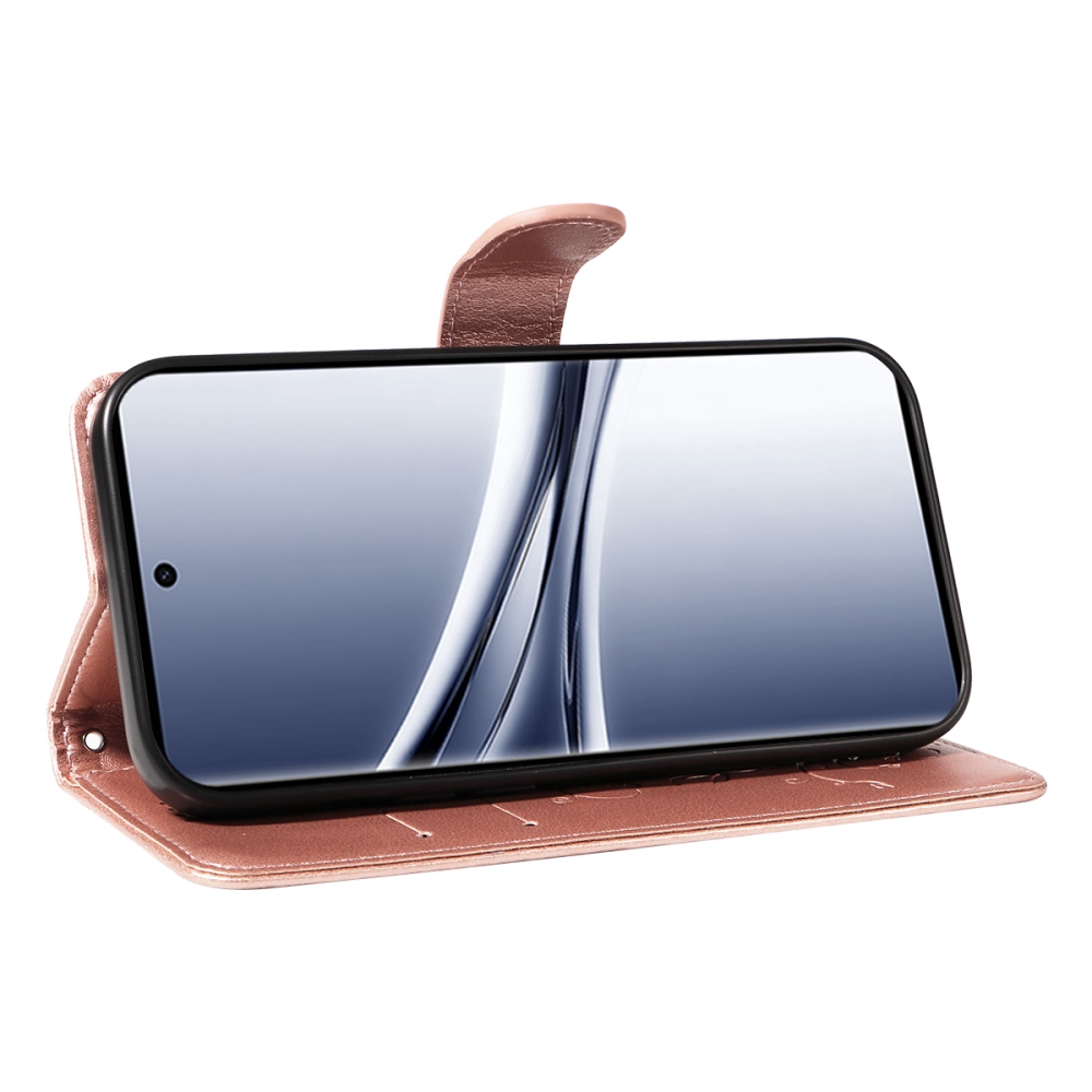 Virágok könyv tok Xiaomi Poco M8 5G/Redmi Note 15 5G/Note 15 4G - rózsa arany