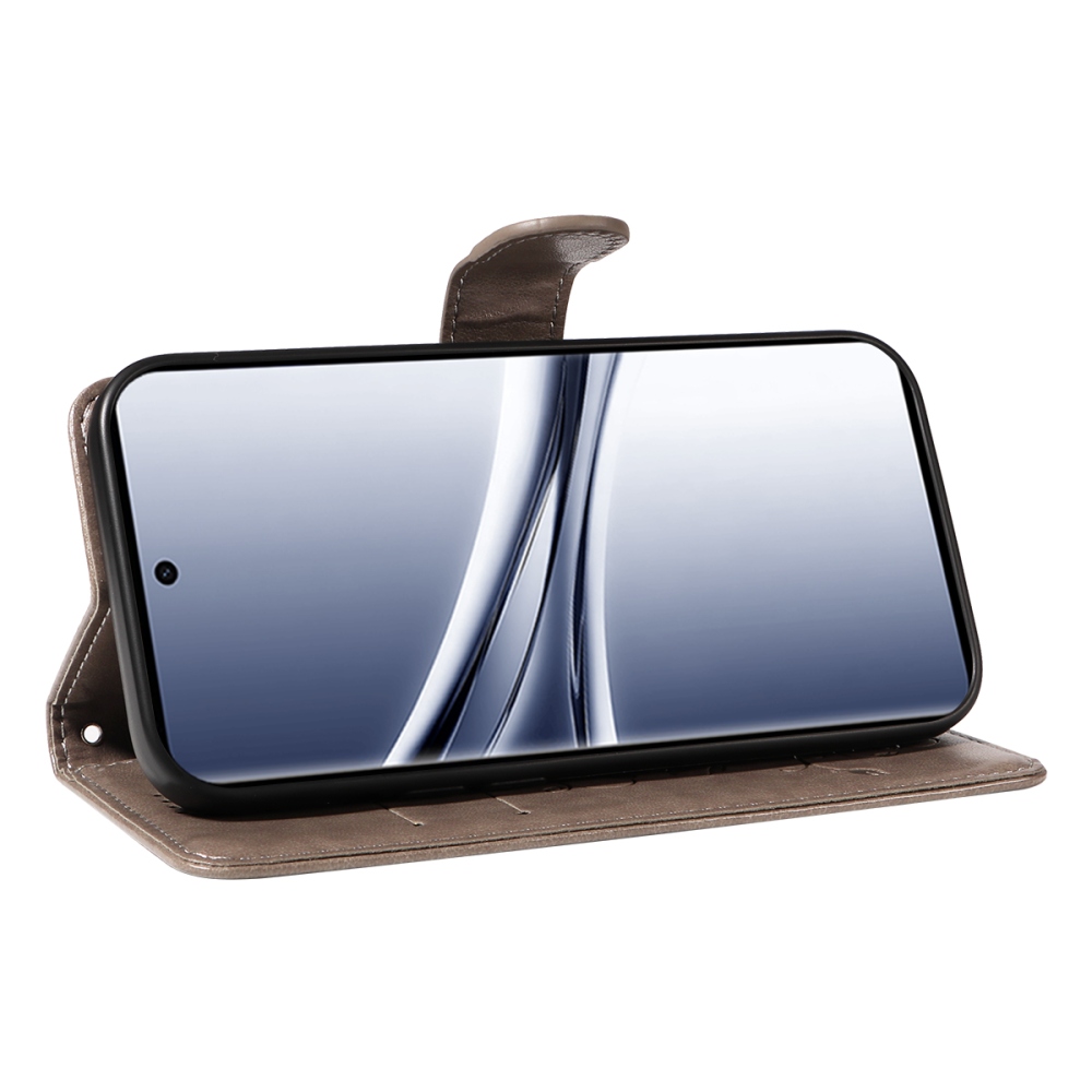 Virágok könyv tok Xiaomi Poco M8 5G/Redmi Note 15 5G/Note 15 4G - szürke