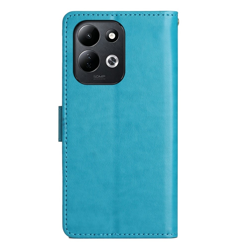Flowers könyvformájú tok a Xiaomi Redmi 17 4G/5G-hez – kék