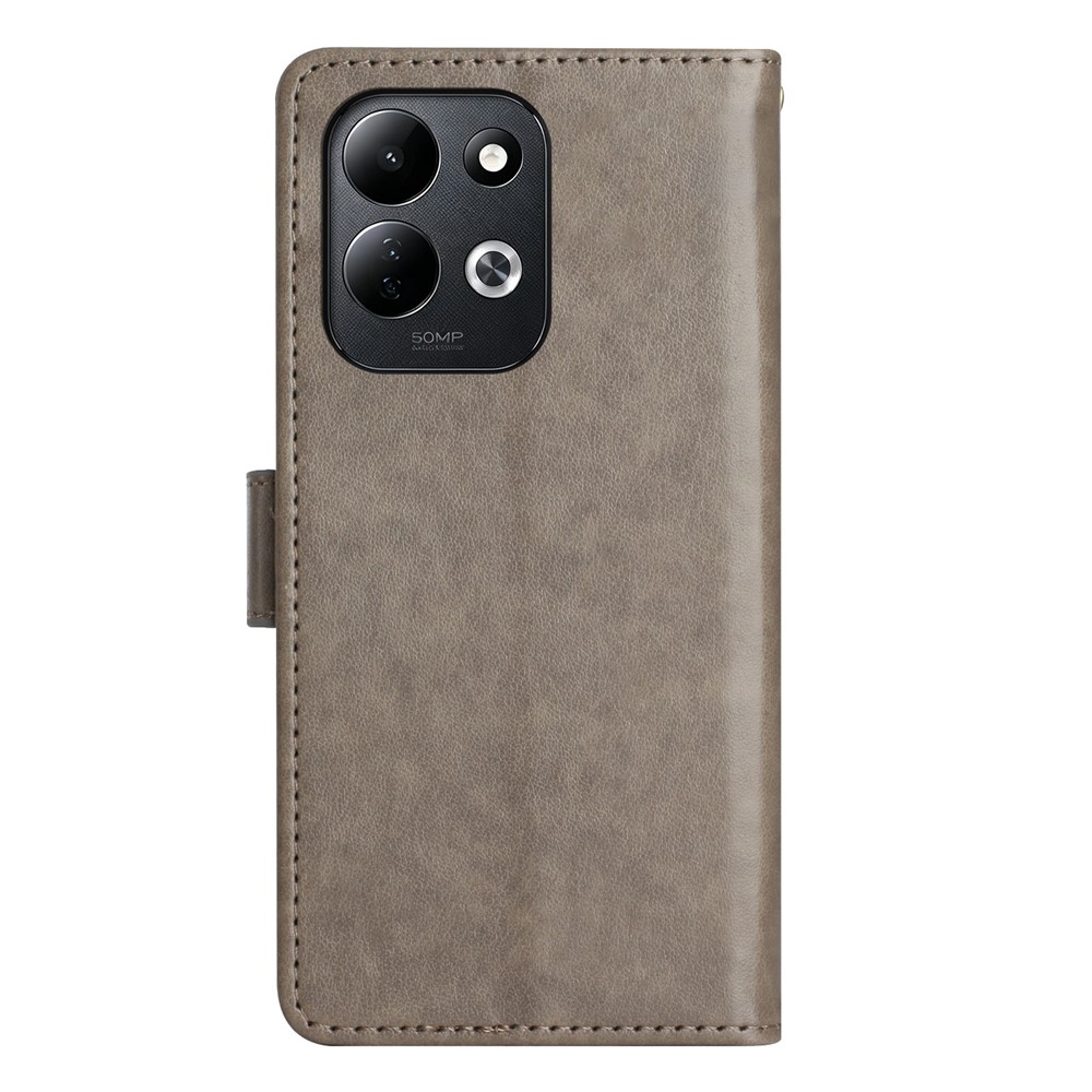 Flowers könyvformájú tok a Xiaomi Redmi 17 4G/5G-hez – szürke
