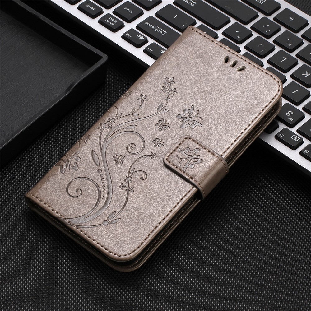 Flowers könyvformájú tok a Xiaomi Redmi 17 4G/5G-hez – szürke