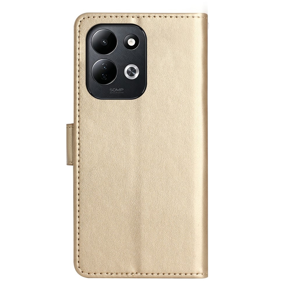 Flowers könyvformájú tok a Xiaomi Redmi 17 4G/5G-hez – arany