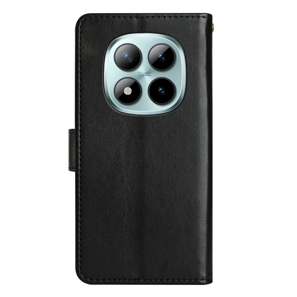 Virágok könyv tok Xiaomi Redmi Note 15 Pro 4G-hez - fekete