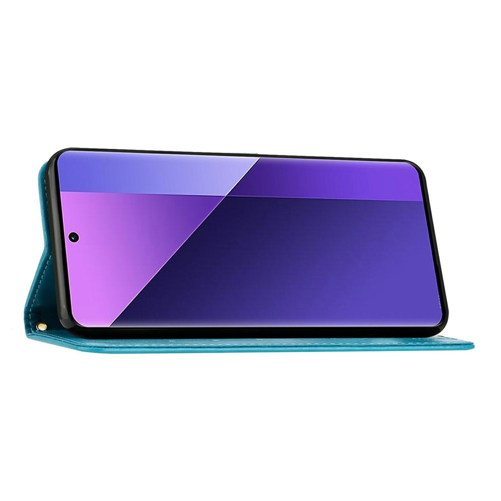 Virágok könyv tok Xiaomi Redmi Note 15 Pro 4G - kék