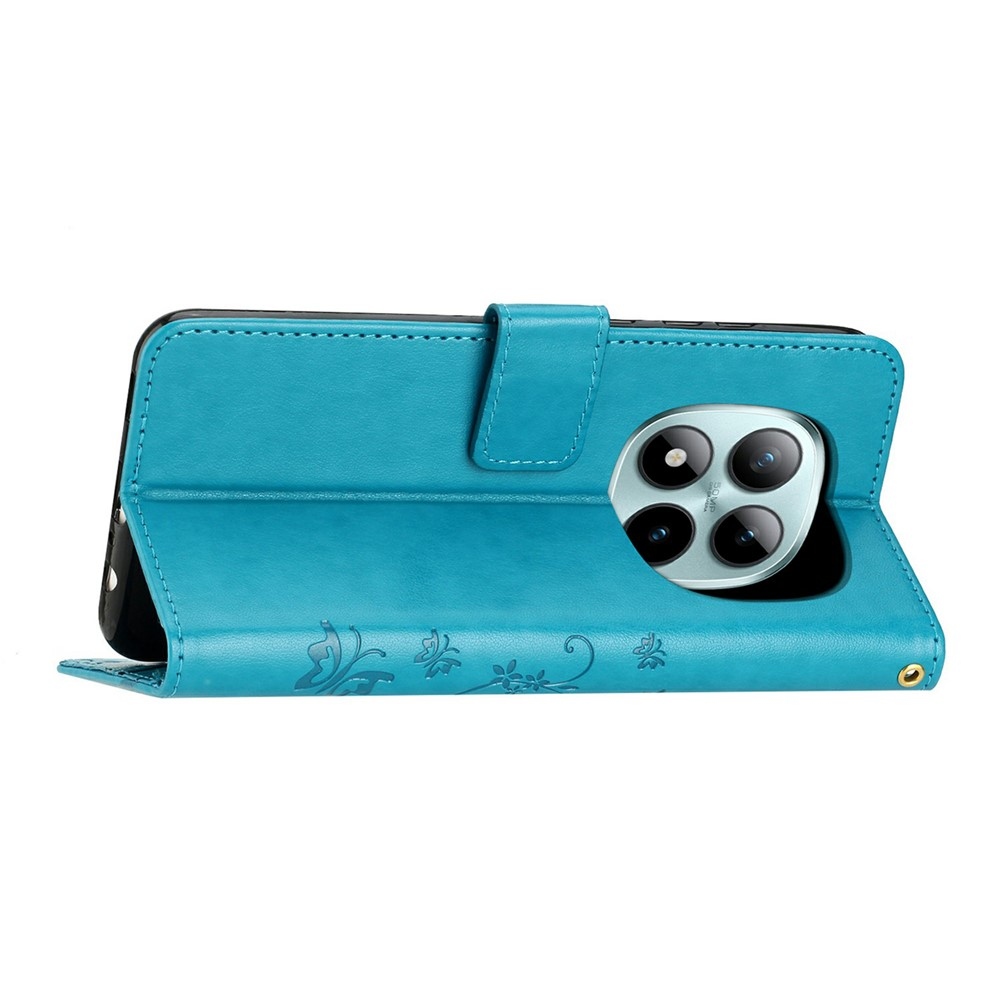 Virágok könyv tok Xiaomi Redmi Note 15 Pro 4G - kék
