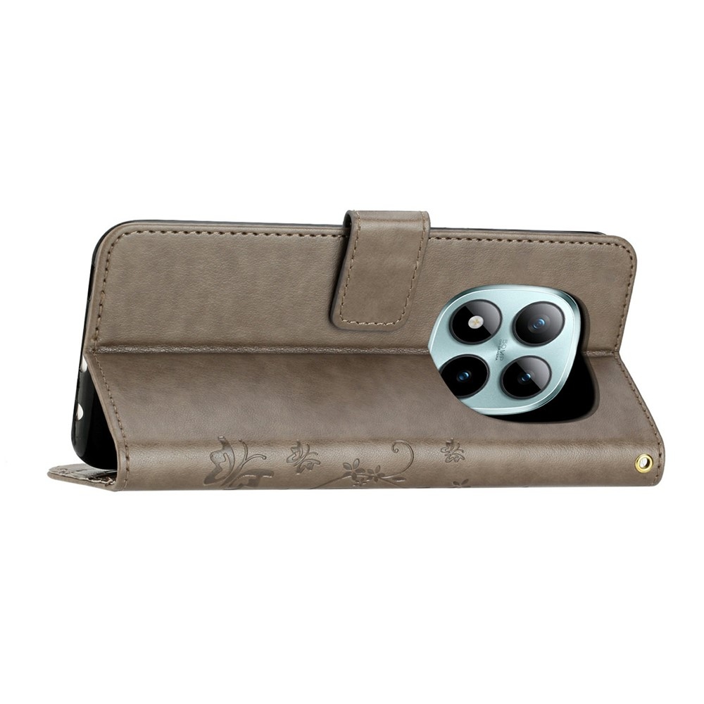 Virágok könyv tok Xiaomi Redmi Note 15 Pro 4G - szürke