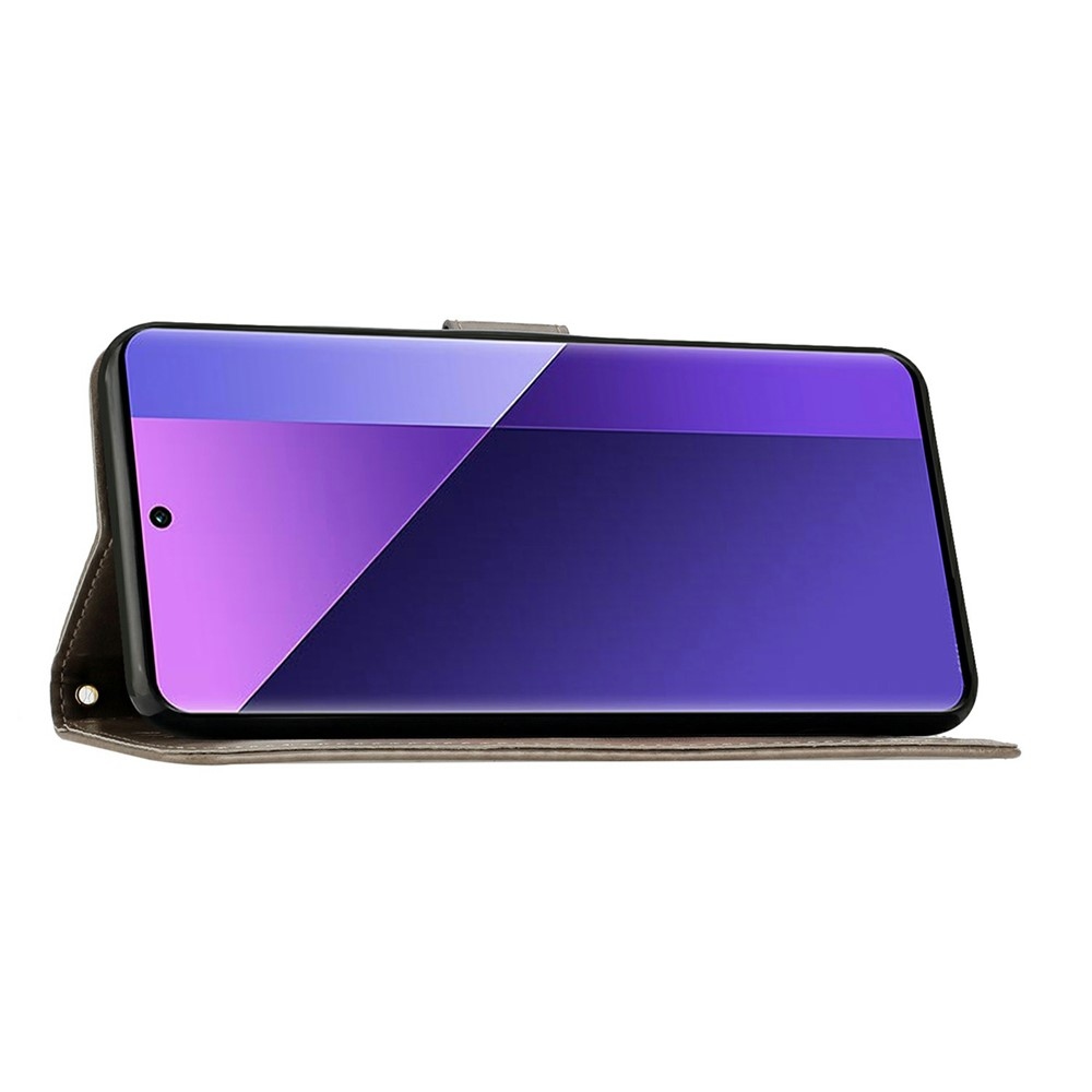 Virágok könyv tok Xiaomi Redmi Note 15 Pro 4G - szürke