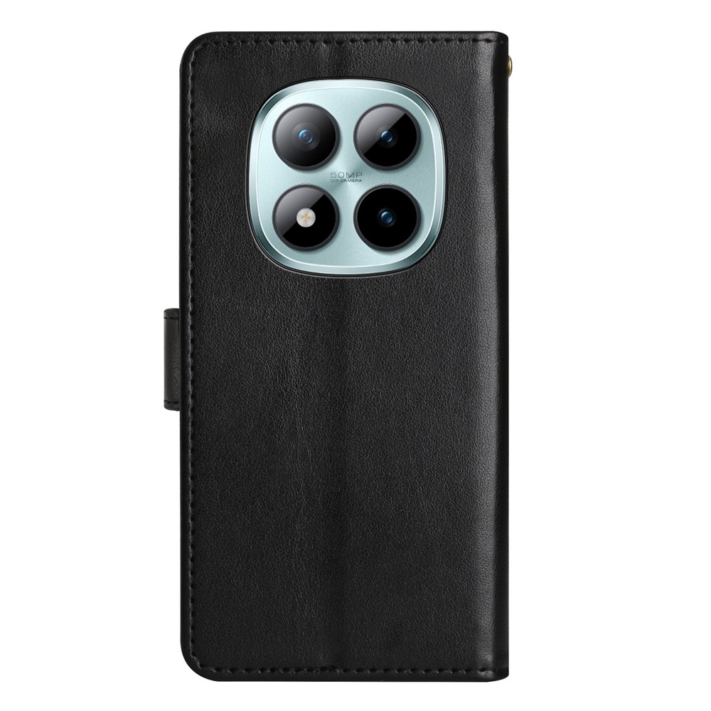 Virágok könyv tok Xiaomi Redmi Note 15 Pro+ 5G/Xiaomi Poco M8 Pro 5G - fekete