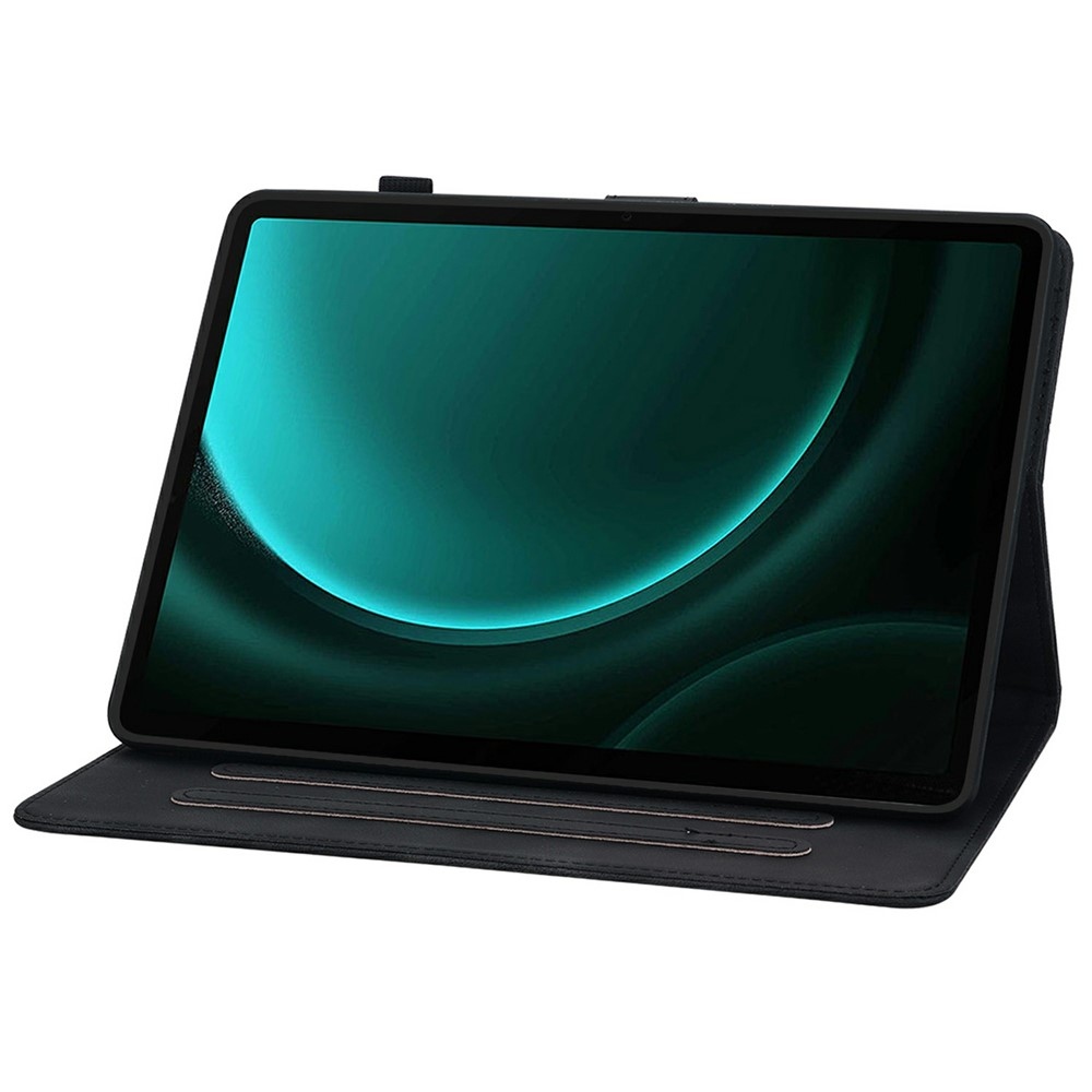 Virágok záródó tok Samsung Galaxy Tab S11 készülékhez - fekete